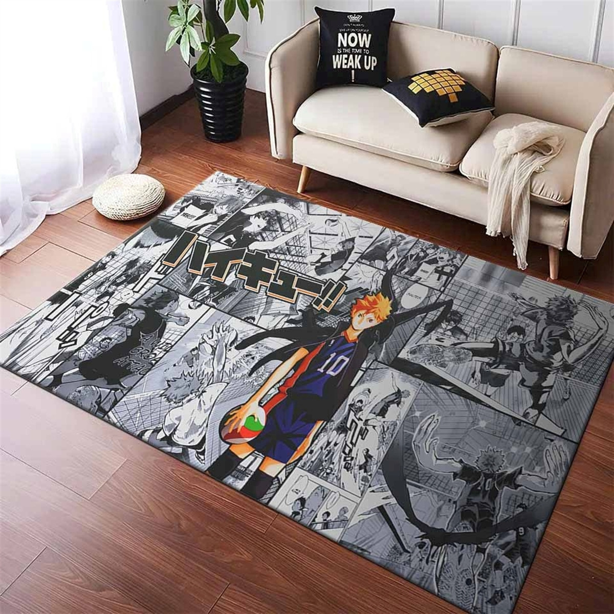 Hinata Haikyuu Manga Rug