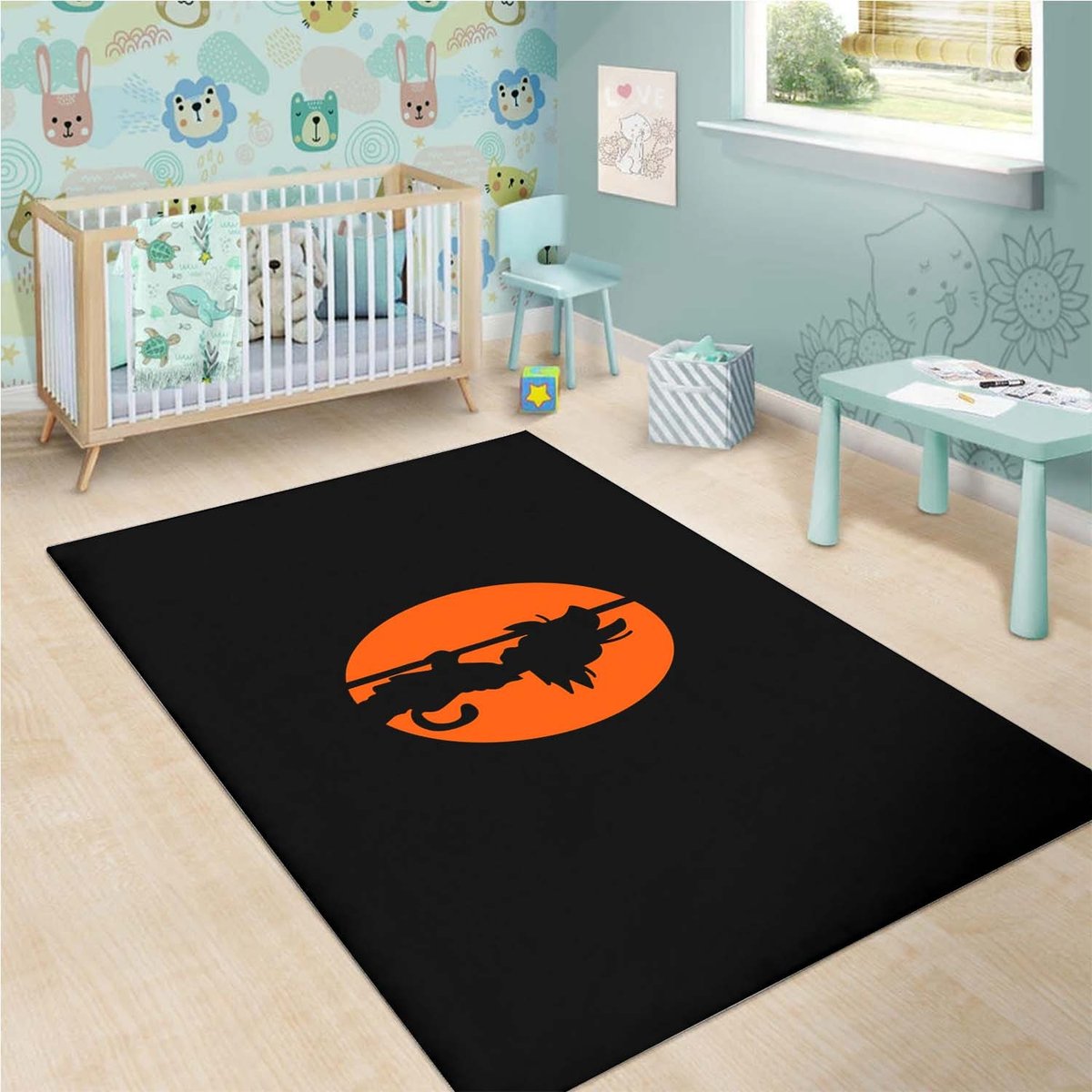 Son Goku Silhouette Rug