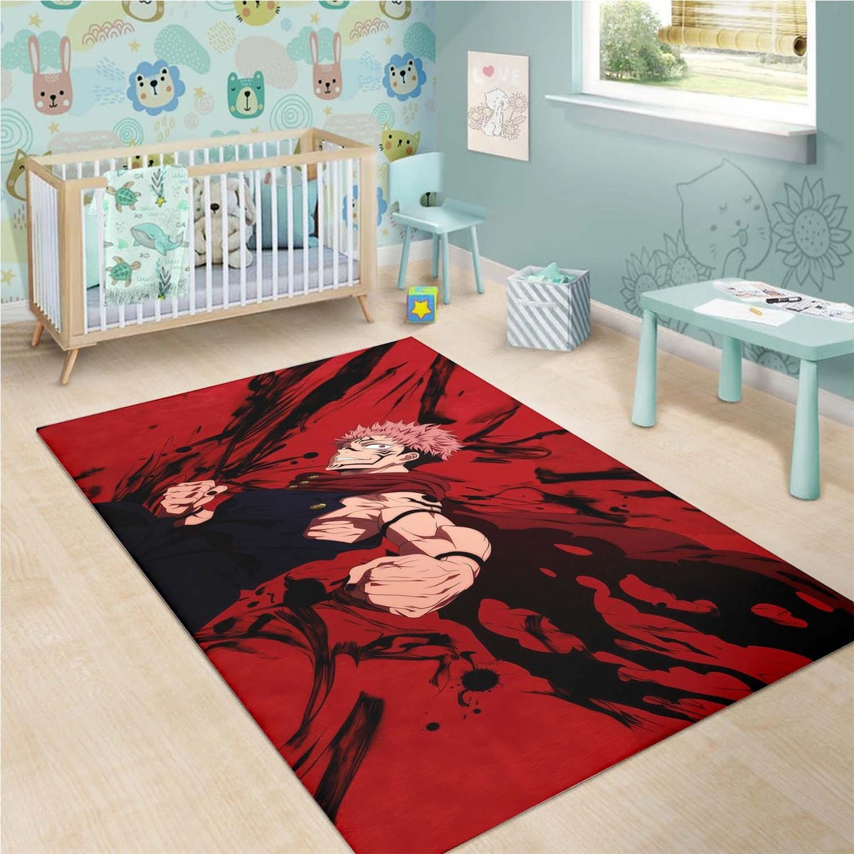 Sukuna Red Rug