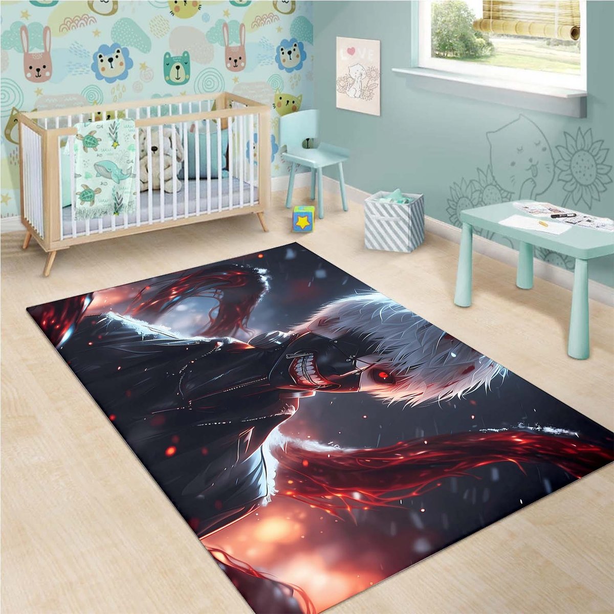 Ken Kaneki Ai Art Rug