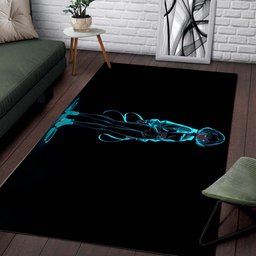 Neon Anime Girl Rug 2