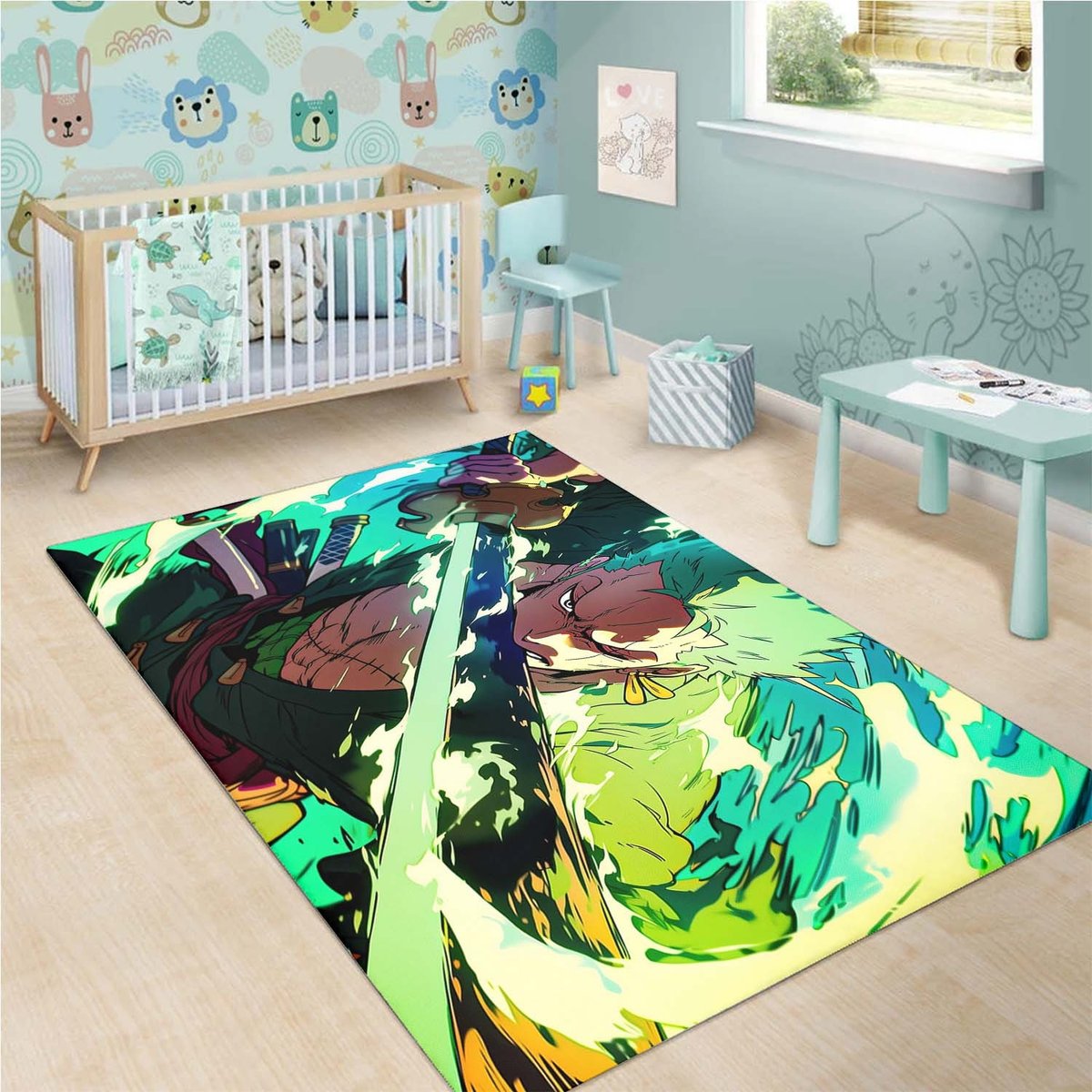 Roronoa Zoro Green Rug