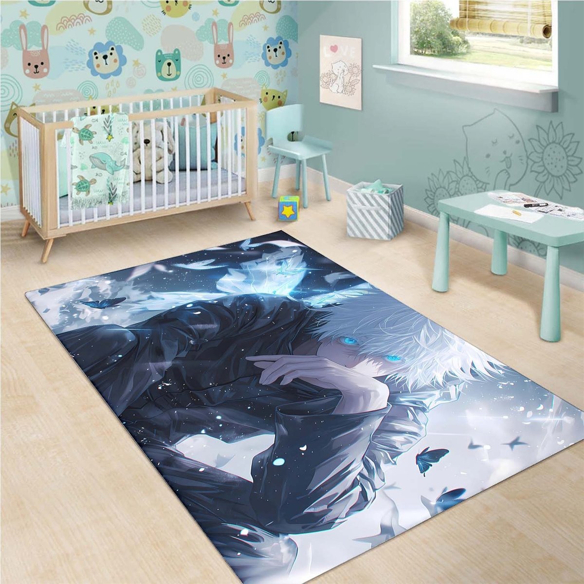Satoru Gojo Blue Rug