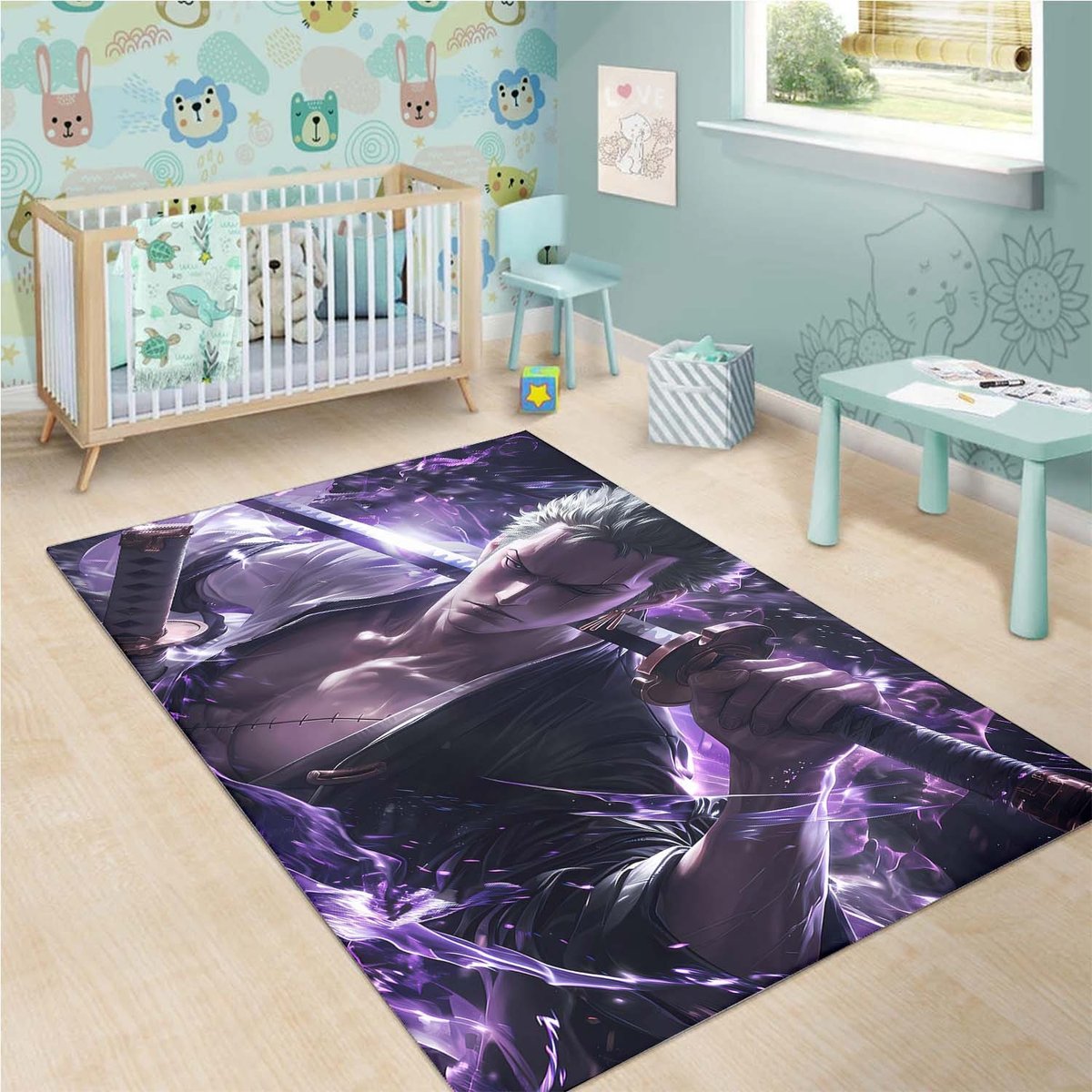 Roronoa Zoro Purple Rug