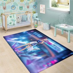 Ahri Kda K Pop Neon Rug