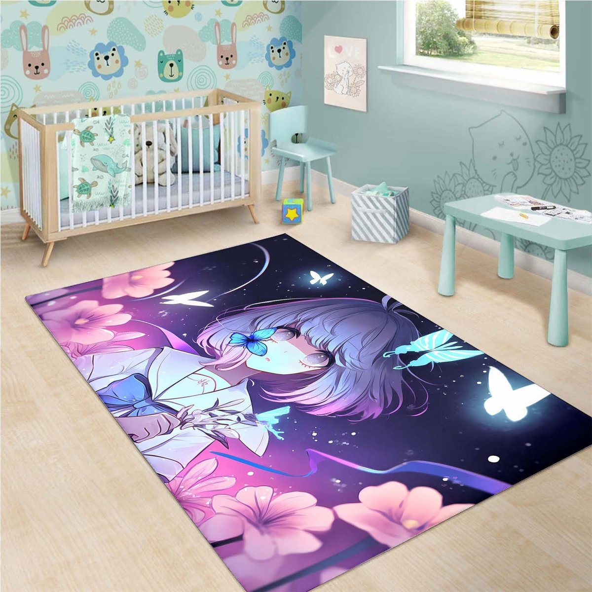 Anime Girl Girly Rug