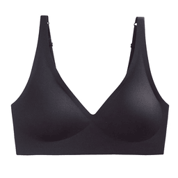 Deep-V seamless wireless bralette with removable pads, view 8