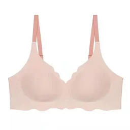 Thin-cup seamless wireless bra, view 3