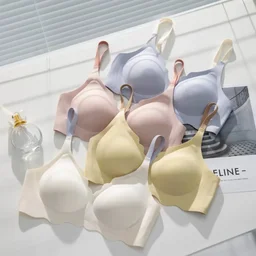 Thin-cup seamless wireless bra, view 6