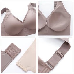 Plus size seamless push-up bralette with thin cups, view 5