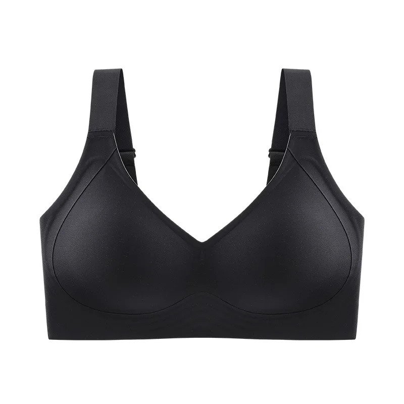 Plus size seamless push-up bralette with thin cups, view 2