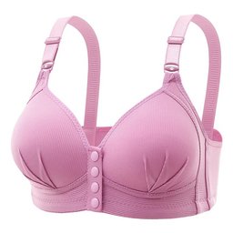 Front-closure wireless push-up bra, plus size, view 2