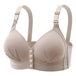 Front-closure wireless push-up bra, plus size, view 6