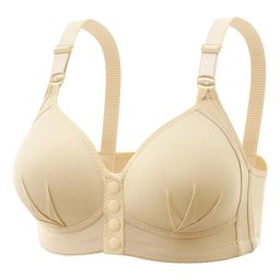 Front-closure wireless push-up bra, plus size, view 3