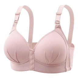 Front-closure wireless push-up bra, plus size, view 4