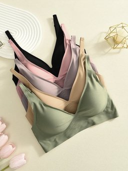 Seamless wireless bralette with thin molded cups, view 9