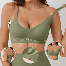 Laser-cut seamless wireless bra with removable pads, view 8