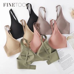 Soft deep-V wireless bra with thin padded cups, view 11