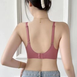 Seamless deep-V wireless push-up bra with fixed cups, view 6
