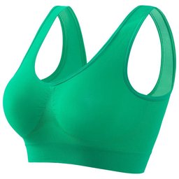 Unlined seamless crop-top sports bralette, view 4