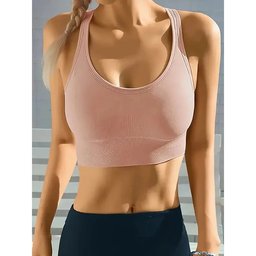 Padded seamless yoga tank sports bra