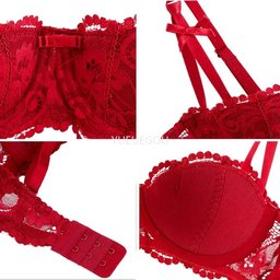 Balconette underwire push-up bra for small busts, view 7
