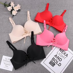 Seamless wireless push-up bra with convertible straps, view 9