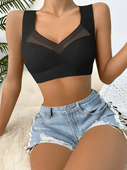 Padded lace wire-free sports bralette, 2-pack