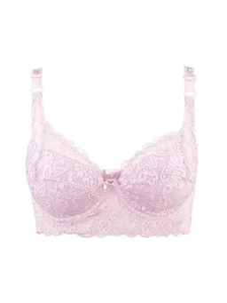 Wireless lace full-cup bra with thin molded cups, view 5