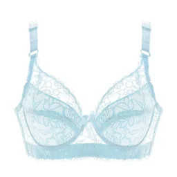 Wireless lace full-cup bra with thin molded cups, view 8
