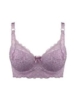 Wireless lace full-cup bra with thin molded cups, view 9