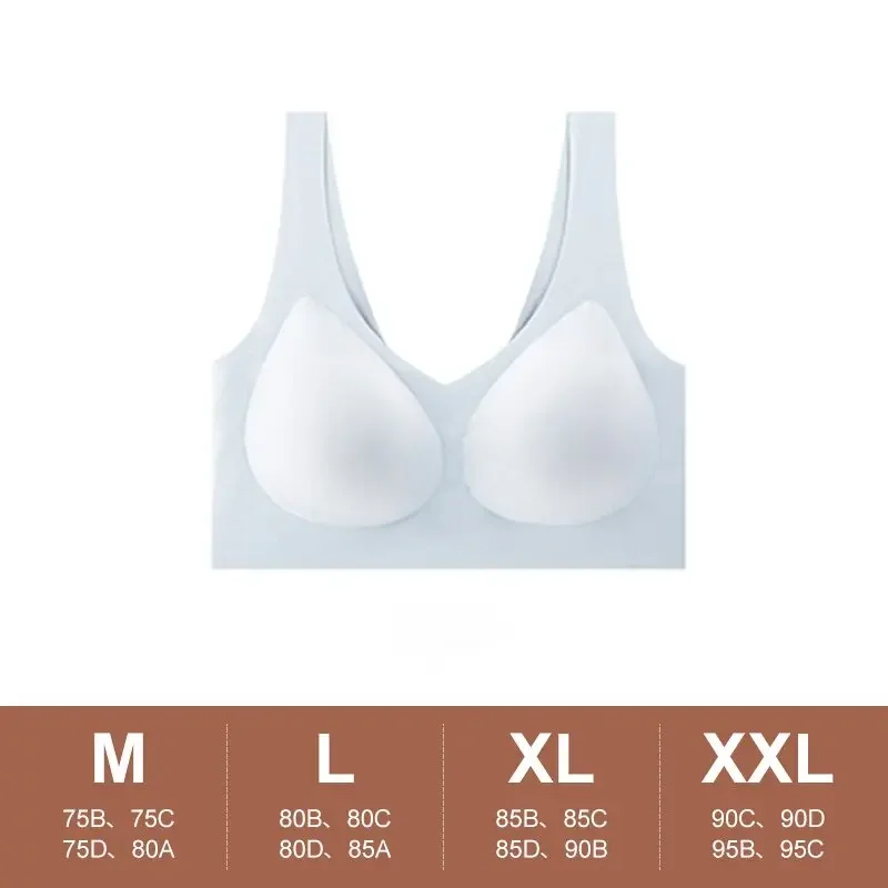Ultra-thin seamless full-cup bra for sleep and yoga, view 2