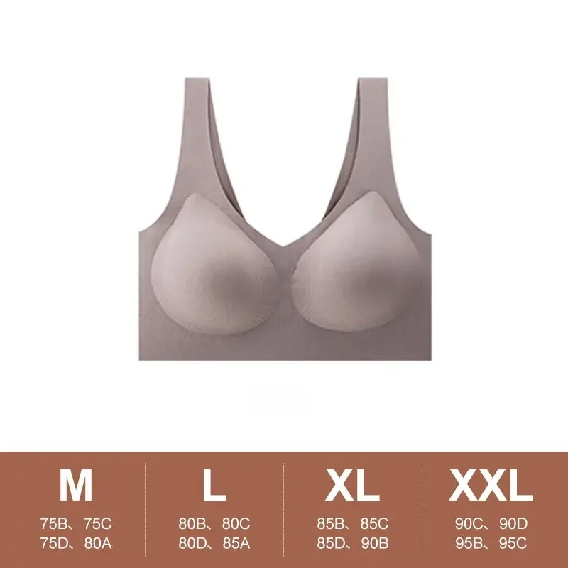Ultra-thin seamless full-cup bra for sleep and yoga