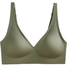 Seamless V-neck wireless lift bra with thin cups, view 2