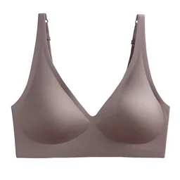 Cool-touch seamless deep-V wireless push-up bra, view 4