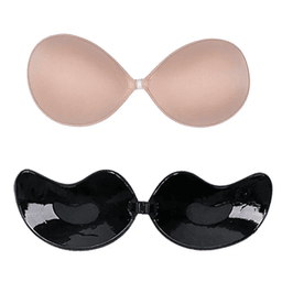 Reusable silicone adhesive push-up bra with front closure, view 15