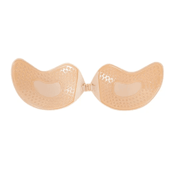 Reusable silicone adhesive push-up bra with front closure, view 9