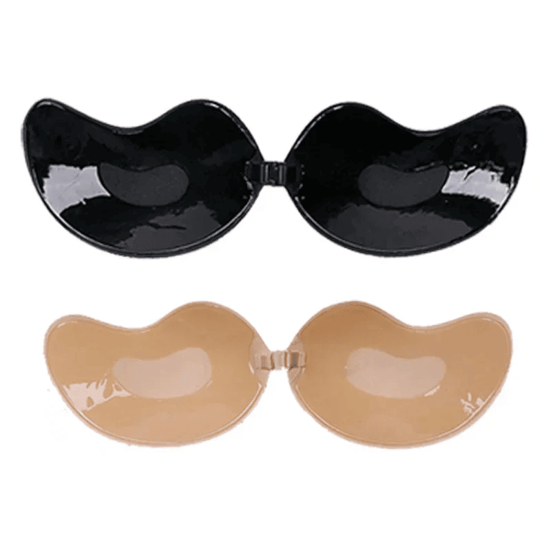 Reusable silicone adhesive push-up bra with front closure, view 12