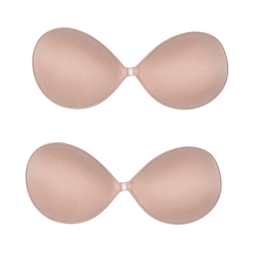 Reusable silicone adhesive push-up bra with front closure, view 5