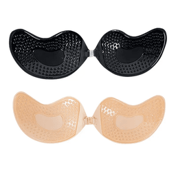Reusable silicone adhesive push-up bra with front closure, view 10