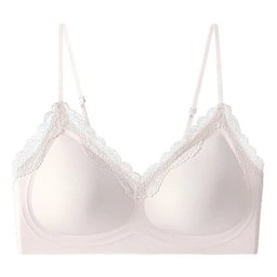 Seamless lace wireless bra for small busts, view 2