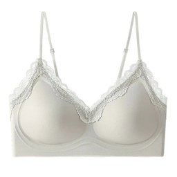Seamless lace wireless bra for small busts, view 4