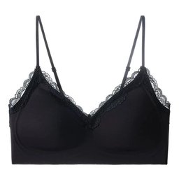Seamless lace wireless bra for small busts