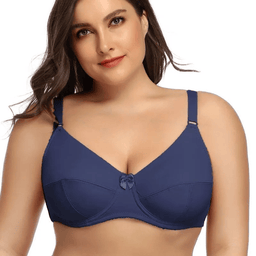 Plus size full-coverage underwire minimizer bra, view 3