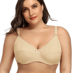 Plus size full-coverage underwire minimizer bra, view 8