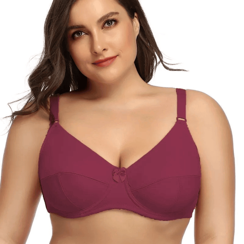 Plus size full-coverage underwire minimizer bra