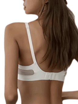 Deep-V wireless push-up bra with mesh side panels, view 11