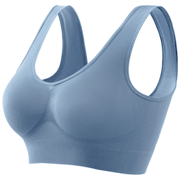 Wide-strap seamless tank bra with built-in lining, view 5