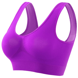 Wide-strap seamless tank bra with built-in lining, view 7
