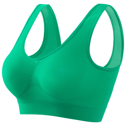 Wide-strap seamless tank bra with built-in lining, view 4